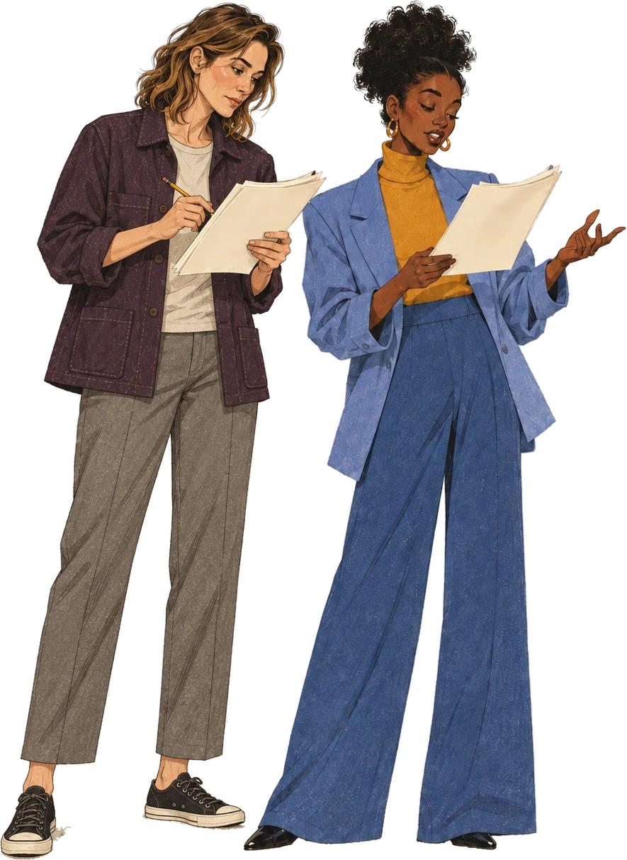 The Attachments: a director and an actor reading side by side